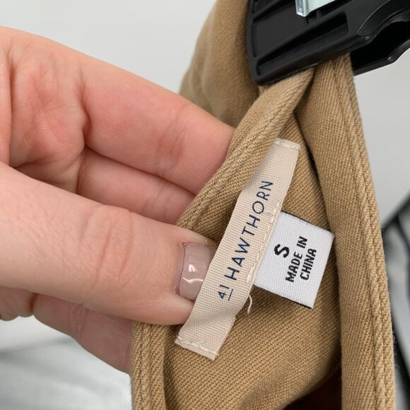 41 HAWTHORN Stitchfix Camel Tan Pencil Skirt Stretch Zip Career Work Business S - Picture 5 of 6